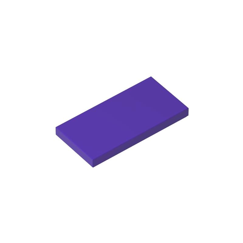 XYEIUGO Gobricks 87079 Foundation Plate Tile 2x4 with Groove 50 Pieces GDS-614 Building Blocks Color:Dark Purple