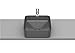Produktbild Roca A327532640 Inspira Square Waschbecken FINECERAMIC® auf Arbeitsplatte, Farbe ONYX