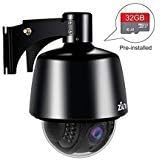 ZILINK Security Camera Outdoor, 2MP WiFi Wireless Camera for Home Security System with 100ft Night Vision, IP65 Waterproof, Pan/Tilt/Zoom, Motion Detection and Remote View, 32G TF Card Preinstalled