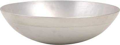 Image of Aluminium Silver Kadai for Cooking without Handle, 10 Inch