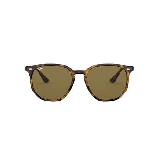 Ray-Ban RB4306 Hexagonal Sunglasses, Light Havana/Dark Brown, 54 mm