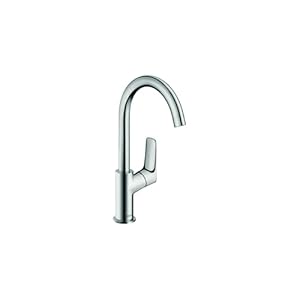hansgrohe Logis Modern Low Flow Water Saving 1-Handle 1 12-inch Tall Bathroom Sink Faucet in Chrome, 71130001