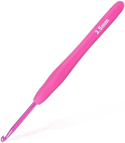 3.5mm Crochet Hook, Super Smooth 3.5 mm Ergonomic Crochet Hooks for Beginners, Comfort Crochet Needle for Arthritics, 1 Pack