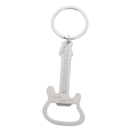 LOORGVEL Abridor de Botellas de Cerveza Portátil con Llavero Forma de Guitarra Accesorio Multifuncional y Diseño Especial Práctico para Viajeros y Amantes Cerveza Regalo Único