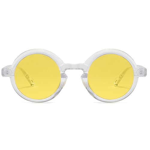 Retro Small Round Sunglasses for Women Fashion Blue Green Lens Shades UV400 Men Trending Punk Sun Glasses