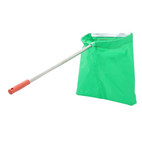 Anneome Cubo de basura a prueba de viento cacerola desperdiciar pequeño papelera litter box trash can barrer la bolsa de basura bolsa recogedora de basura varilla de acero inoxidable Green