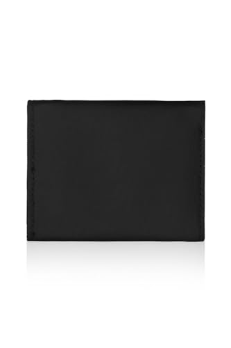 Image of URBAN MONKEY Trifold Wallet Unisex 100% Polyster Black Zipped Pocket for Coins, Cash etc 6 Quick Access Card Silicon Patch Comes Velcro Closure 100% Vegan
