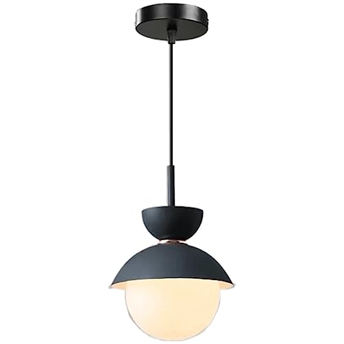 SANBDDLYY Nordic Style G9 Light Source Ceiling Chandelier Lamp - Minimalist Metal Glass Pendant Light for Restaurant and Kitchen Decoration(Navy Blue)