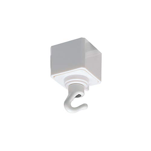 Nora Track Light NT-308W - White - Utility Hook - Single or Dual Circuit - Compatible with Halo Track