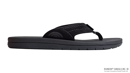 Men's Rainbow Sandals;Mens Molded Rubber - Solid Black Size：12 #TOP4