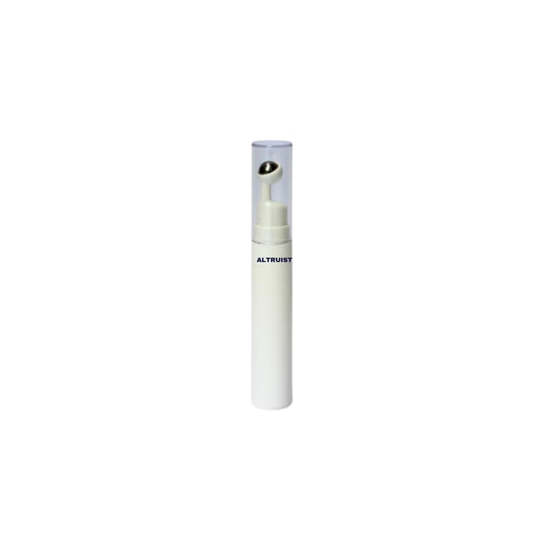 ALTRUIST 15ml Airless Under Eye And Lips Roller White Bottle, Stainless Steel Roll on and Transparent Cap For Cream, Serum, Essential Oils, DIYs and Lip Balms