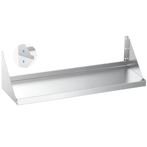 SWOTCATER Stainless Steel Wall Shelf with Reversible Brackets,12" x 36" by SWOTCATER - Used condition - US$71.77