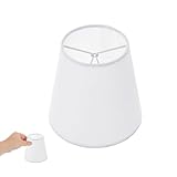 Abat-jour de rechange pour lampe de chevet : simple et portable, convient pour la chambre, le salon, le bureau, la salle d'étude et plus . petit abat-jour à clipser sur l'ampoule