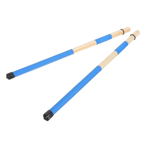 Baquetas de Madera para Batería con Cabeza de Fieltro, Martillos para Percusión Azul 40x1.5cm miniatura 1