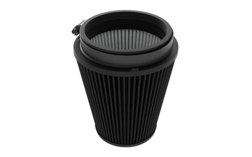 Image of K&N Dryflow Lifetime Universal Clamp-On Air Filter: Dry Synthetic, Washable, Oil-Free: Flange Diameter: 5 In, Filter Height: 7 In, Flange Length: 1 In, Type: Dry Synthetic, RU-3135HBK