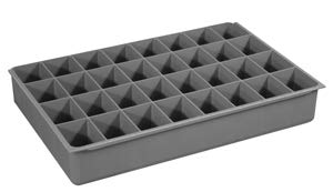 Durham 124-95-32-IND Large, Polypropylene, 32 Compartment Insert, Gray