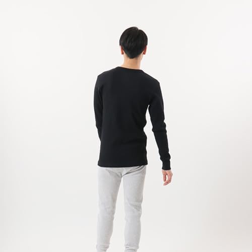 Hanes 長袖シャツ サーマル 防寒 あたたかい 長袖 無地 ワッフル BEEFY サーマルヘンリーネックロングスリーブHM4-S104 の商品画像 5