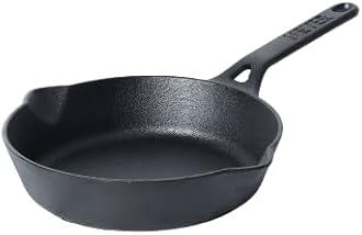 Meyer Pre-Seasoned Cast Iron Frypan | Cast Iron Skillet | Iron Pan | Induction Frying Pan | Fry Pan | Omlette Pan | Cast Iron Utensils for Cooking | Iron Cookware for Kitchen, 24cm, Black