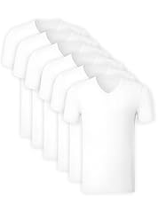 V Neck:6 Pack-white