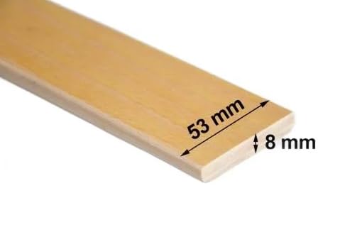 BDW Flex - Lot De 20/30 Lattes En Bois De Hêtre Pour Matelas, Sommier à Lattes Enroulées 53 Mm X 8 Mm, Longueurs : 695/795/895 Mm (20, 695 Mm
