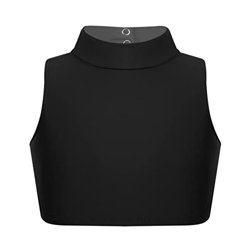Amazon.com : Girls Sleeveless Mock Neck Dance Crop Top Black 6
