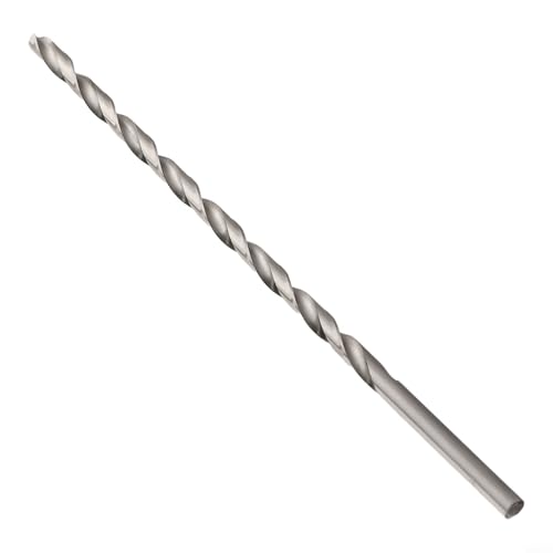Brocas HSS extralargas de 200 mm para perforación de metal, brocas industriales de vástago redondo para acero, acero inoxidable, aluminio, madera, PVC, 2-10 mm (6 x 200 mm)