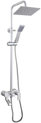 HXR Spatial shower Antique aluminum golden shower set Golden shower faucet with lifting Shower mixer with silver bathtub