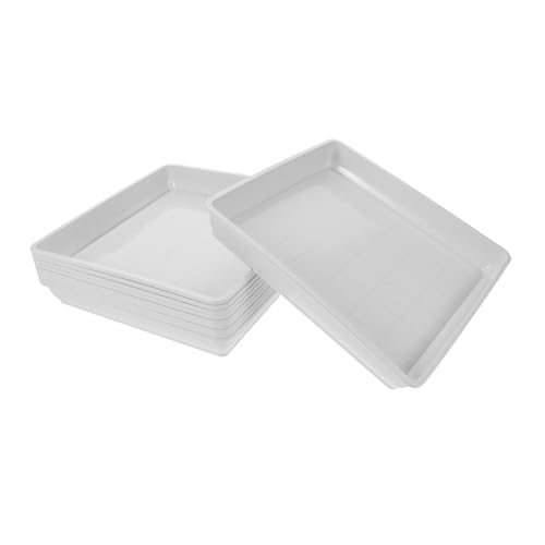 VANZACK 10pièces Soucoupes Carrées pour Plantes Plastique avec Bac Récupérateur Eau pour Pots De Fleurs Intérieurs Et Extérieurs pour Jardins Et Balcon