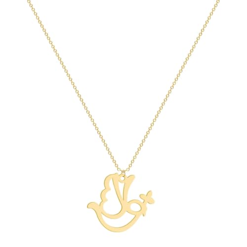 Collier oiseau pigeon symbole de liberté pour femmes
