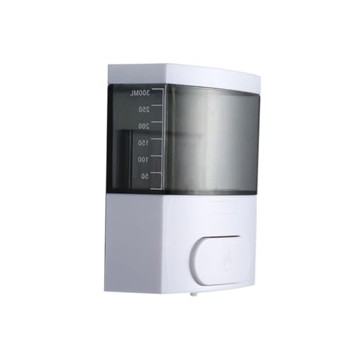 RORPOIR 300ml Wall-Mounted Soap Dispenser Black Refillable Matte Finish for Soap Shampoo