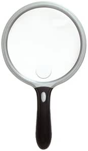 Amazon.com: JUMBO 5 LIGHTED HANDHELD 2X/6X MAGNIFIER by UltraOptix ...