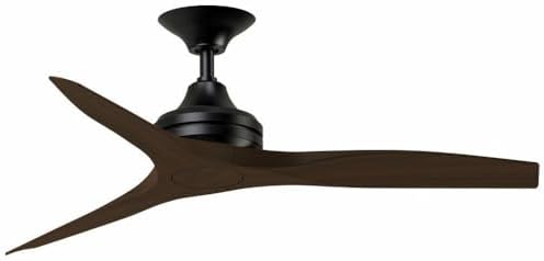 Miniatura 5 de Fanimation Spitfire - Ventilador de techo de 3 aspas, 12 pulgadas de alto y 48 pulgadas de ancho, acabado negro, color hoja de madera de whisky