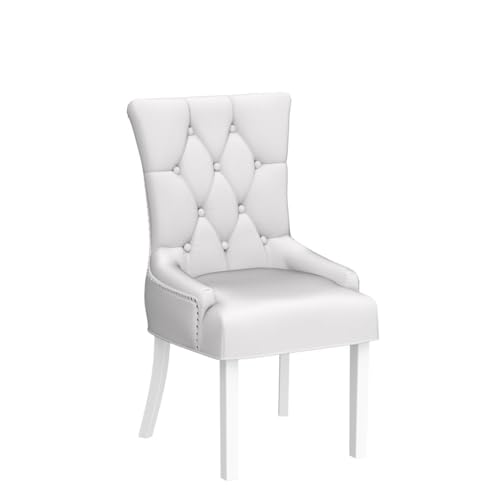 Velvet-Dining-Chairs-Modern-Tufted-Side-Host-Kitchen-Chairs-with-White-Wooden-Legs-Upholstered-Accent-Chair-for-Dining-RoomLiving-RoomBedroom-Set-of-2-Cream Velvet Dining Chairs Modern Tufted Side Host Kitchen Chairs with White Wooden Legs Upholstered Accent Chair for Dining RoomLiving RoomBedroom Set of 2 Cream
