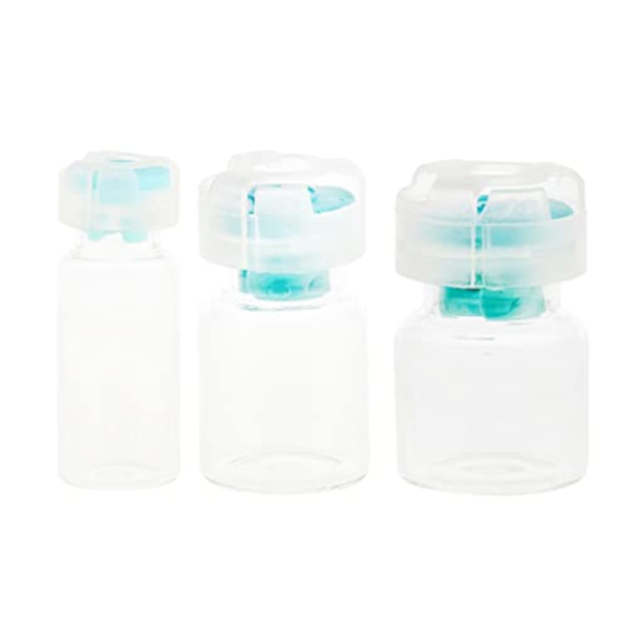 10pcs Empty Clear Glass Dram Bottles Vials With Black Screw Cap