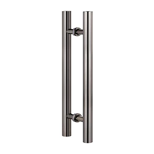 TKJfdTY Heavy Duty Commercial Grade Stainless Steel H Shape Barn Door Handles Double Sided Push Pull Handles For Interior Exterior Doors Silver,Gray 120cm/47 1/4