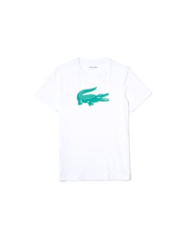 Lacoste Sport TH2042 Camiseta y Cuello Turtle, Hombre, Blanco/Verde (Verdier), XXL