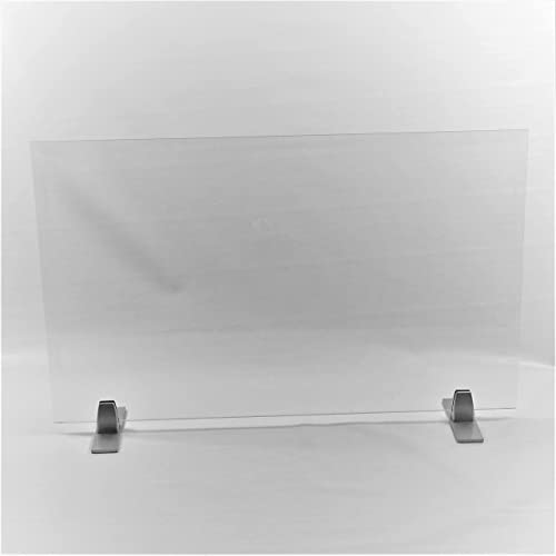 Premium Tempered Glass Fireplace Screen with Exclusive Beveled Edge | 26" H x 36" W Glass (27” H Installed) | Clear Glass, Metal Silver Base | The Ultimate in Home Elegance by Clearly Innovative - Thumbnail 7