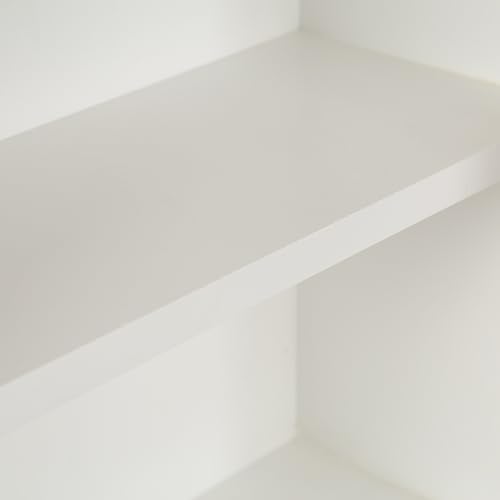 Kate and Laurel Arcott Modern Arch Wall Cabinet; 21 x 8 x 30; Natural Wood and White; Transitional Arched Cabinet for Use as Over-the-Toilet Storage or Living Room Storage Cabinet by Kate and Laurel - Image 4