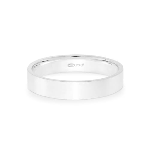 Miabella 925 Sterling Silver Flat Comfort Fit Band Ring for Women and Men 2mm, 4mm, 6mm Made in Italy (4mm, 5) by Miabella - Used condition - US$15.08