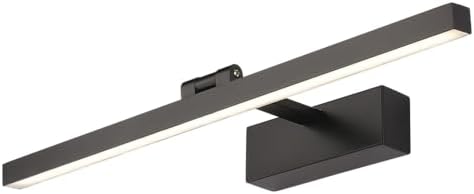 Dimmable Black Vanity Light Bar Lighting Fixtures 15.7inch Modern Bathroom Light Fixtures 3000-6500K Rotatable Black Aluminum LED Light Modern LEDs Sconce Wall Lamp