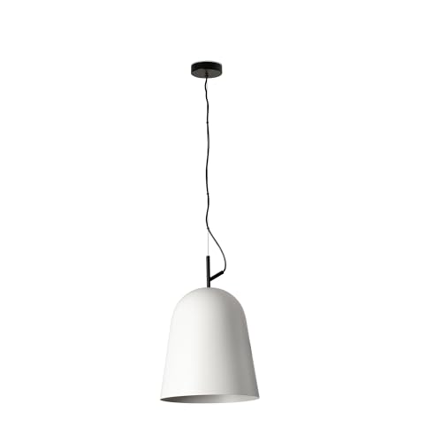 Plafonnier suspendu dôme 29 cm blanc solution éclairage pour plafond haut - 2