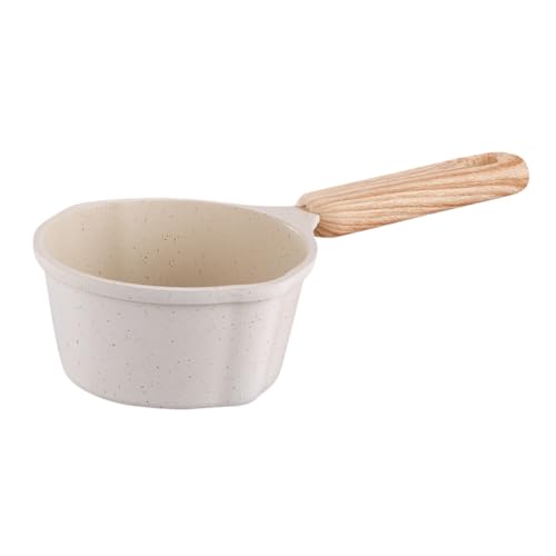 STOBAZA Butter Warmer Pot Small Cooking Pot Aluminum Alloy Multi-functional Stovetop Nonstick Easy to Clean