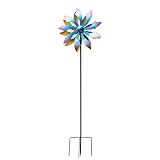BELOF 360 Grad drehbares klassisches Windspiel aus Metall – Retro-Garten-Windspiel aus Metall – Gartenkunst-Windskulpturen mit Schutzbeschichtung for Terrasse, Rasen, Hof, Rasen, Garten (Color : A)