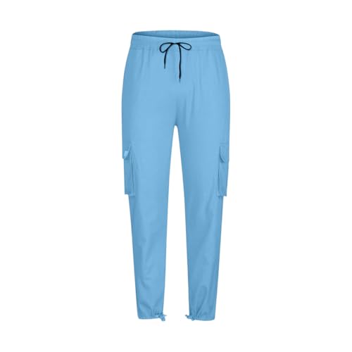 Cargo Joggers Men Elastic Waist Drawstring Mens Pants Trousers with Pockets Cargo Sweatpants2