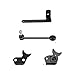 Front Sway Bar Quick Disconnect Kit 0-4.5 Inch Lift Compatible With JL Sturdy Automotive Accessories Black PRC-1043-BK