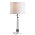 JONATHAN Y JYL2050A Dean 28" Crystal LED Table Lamp Traditional Classic Bedside Desk Nightstand Lamp for Bedroom Living Room Office College Bookcase LED Bulb Included, Clear