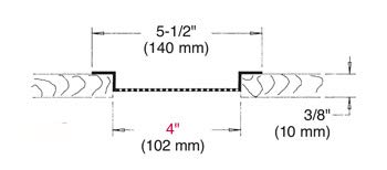 Continuous Soffit - 4300, 4" Vented Area, 8' Length, 10 Pieces per Box, PVC