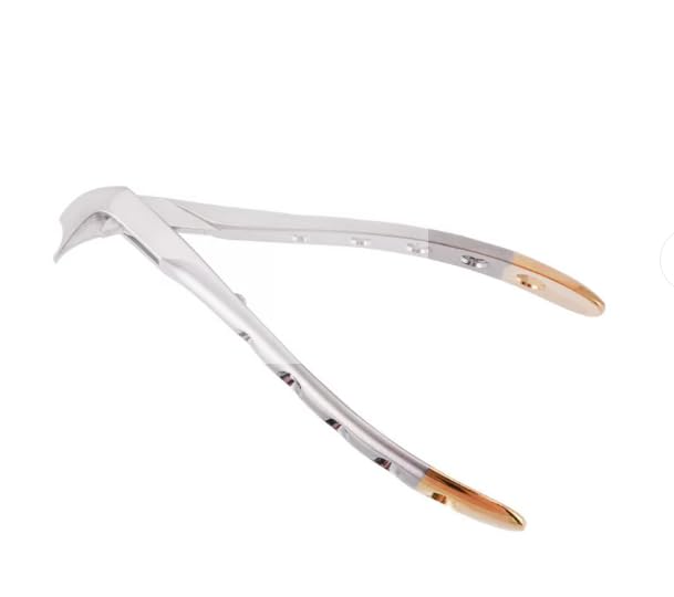 Dental Crown Remover Tool, Stainless Steel Crown Splitter and Extractor for Crown Removal (Golden Handle Crown Breaking Pliers)