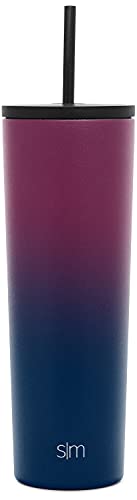 Simple Modern Insulated Tumbler with Lid and Straw | Iced Coffee Cup Reusable Stainless Steel Water Bottle Travel Mug… - Imagen 3
