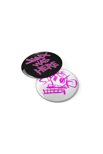 Jinx Was Here Anime Arcane Lol Metal Yaka Rozeti, 2'li, 44 mm